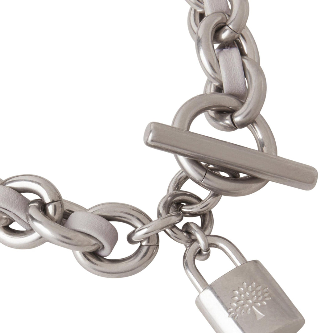 Club21 - Mulberry - Lily Leather Chain Bracelet - BRACELETS - Pale Grey