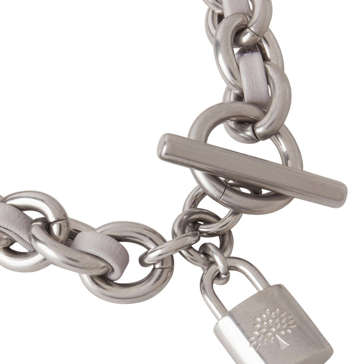 Club21 - Mulberry - Lily Leather Chain Bracelet - BRACELETS - Pale Grey