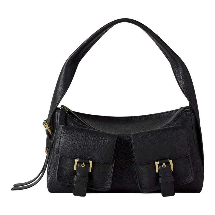 Club21 - Mulberry - Maggie Shoulder Bag Black Natural Grain - HANDBAGS - Black
