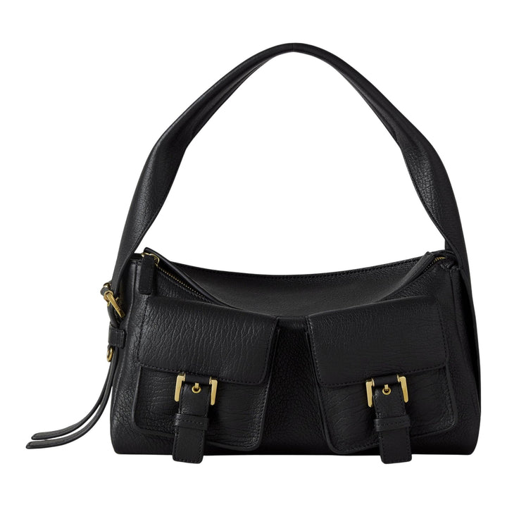 Club21 - Mulberry - Maggie Shoulder Bag Black Natural Grain - MEDIUM SHOULDER BAGS - Black