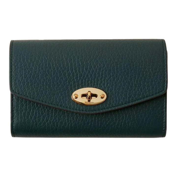 Club21 - Mulberry - Medium Darley Wallet Mulberry Green Heavy Grain - MEDIUM FRENCH PURSES - Dark Green