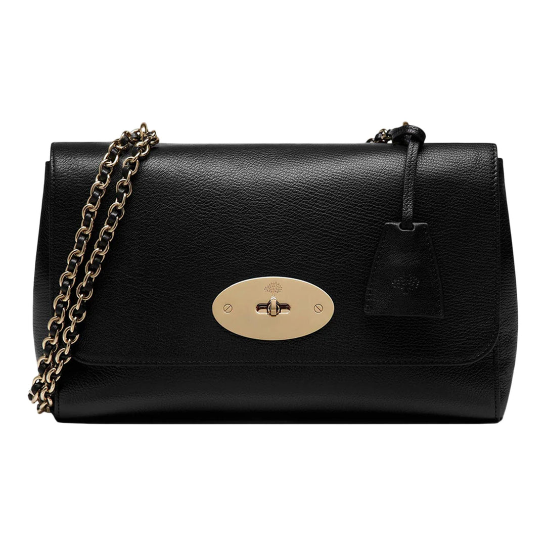 Club21 - Mulberry - Medium Lily Black Glossy Goat Leather - MEDIUM SHOULDER BAGS - Black