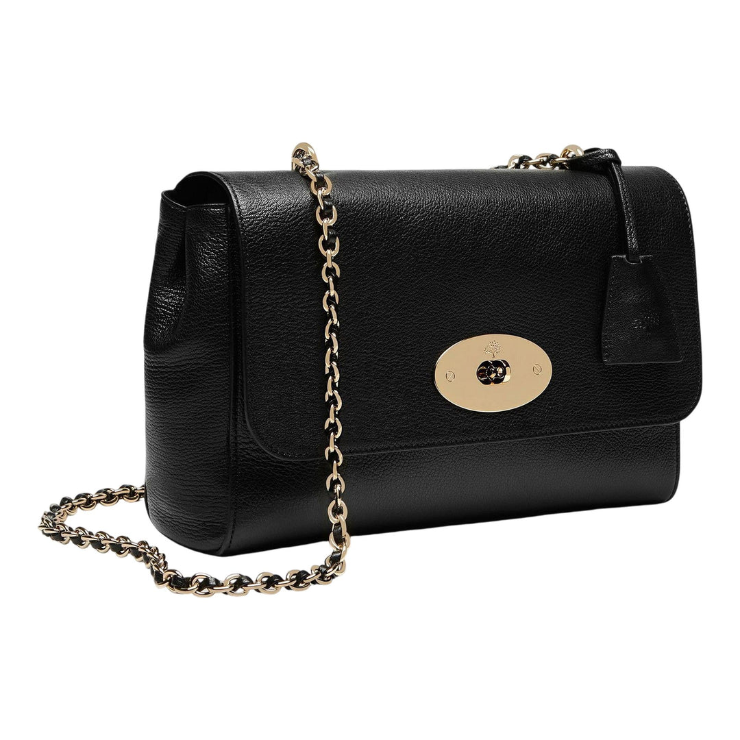 Club21 - Mulberry - Medium Lily Black Glossy Goat Leather - MEDIUM SHOULDER BAGS - Black