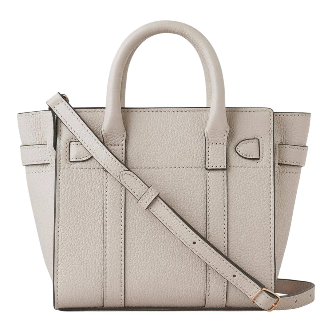 Club21 - Mulberry - Micro Zipped Bayswater Chalk Small Classic Grain - MINI BAGS - Cream