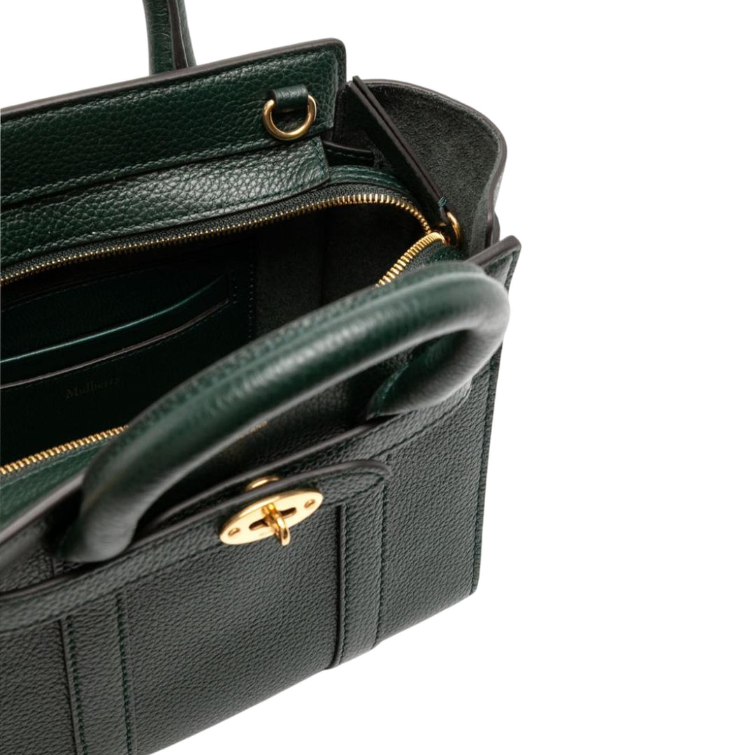 Club21 - Mulberry - Micro Zipped Bayswater Mulberry Green Small Classic Grain - HANDBAGS - Green