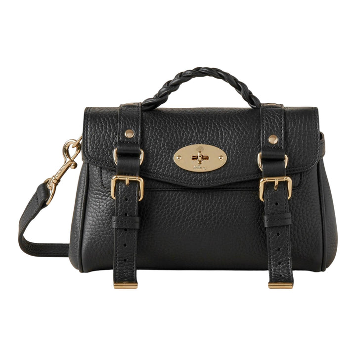 Club21 - Mulberry - Mini Alexa Black Heavy Grain - MINI TOP HANDLE - Black
