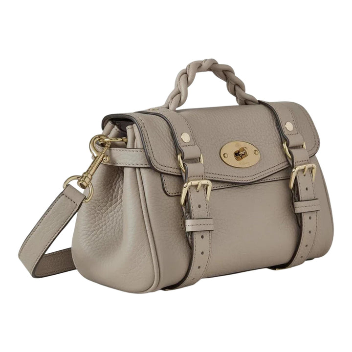 Club21 - Mulberry - Mini Alexa Cashmere Taupe Heavy Grain - MINI TOP HANDLE - Cashmere Taupe