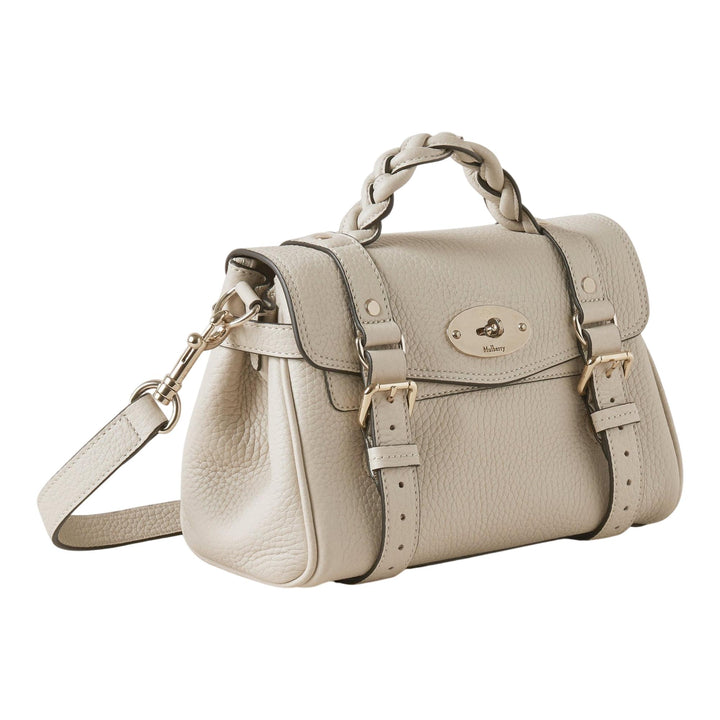 Club21 - Mulberry - Mini Alexa Chalk Heavy Grain - MINI TOP HANDLE - Off-White