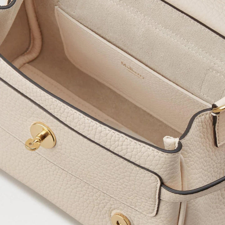 Club21 - Mulberry - Mini Alexa Eggshell Heavy Grain - MINI TOP HANDLE - Eggshell
