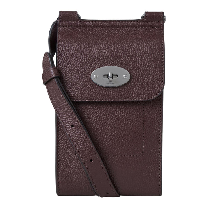 Club21 - Mulberry - Mini Antony Black Cherry Small Classic Grain - MINI CROSS BODY - Black Cherry