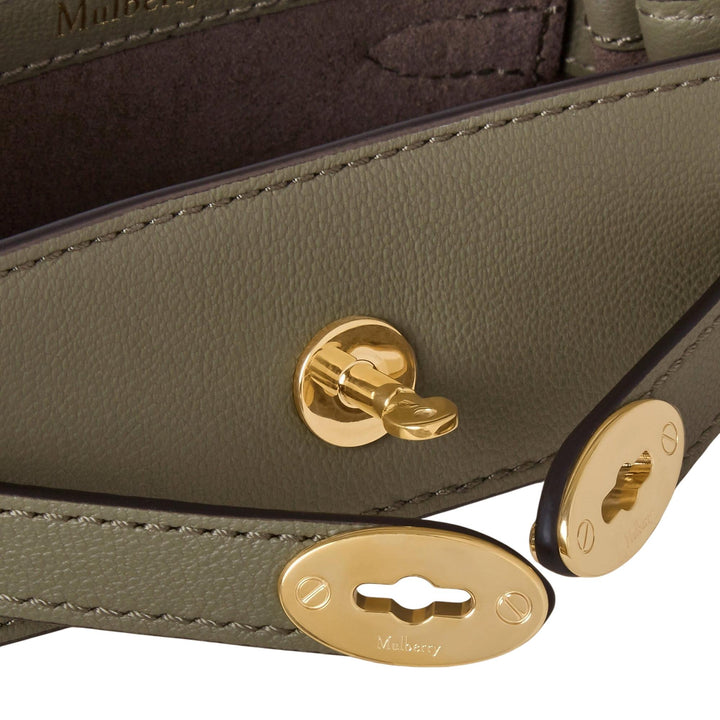 Club21 - Mulberry - Mini Islington Bucket Linen Green & Natural Raffia & Leather - MINI CROSS BODY - Linen Green