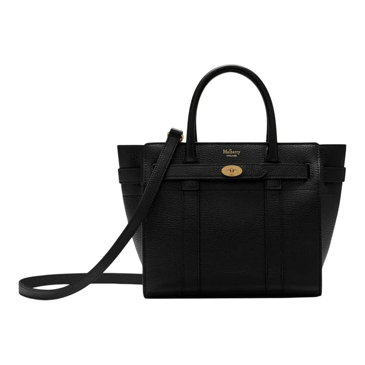 Club21 - Mulberry - Mini Zipped Bayswater Small Classic Grain - HANDBAGS - Black