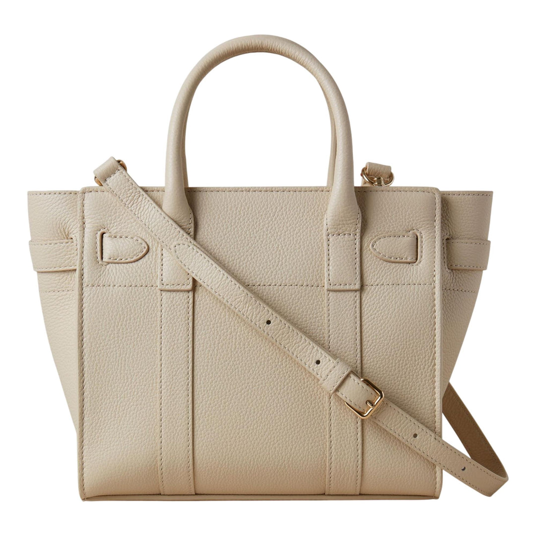 Club21 - Mulberry - Mini Zipped Bayswater Small Classic Grain - HANDBAGS - Cream
