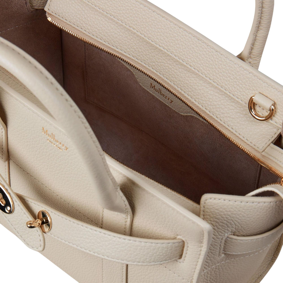 Club21 - Mulberry - Mini Zipped Bayswater Small Classic Grain - HANDBAGS - Cream