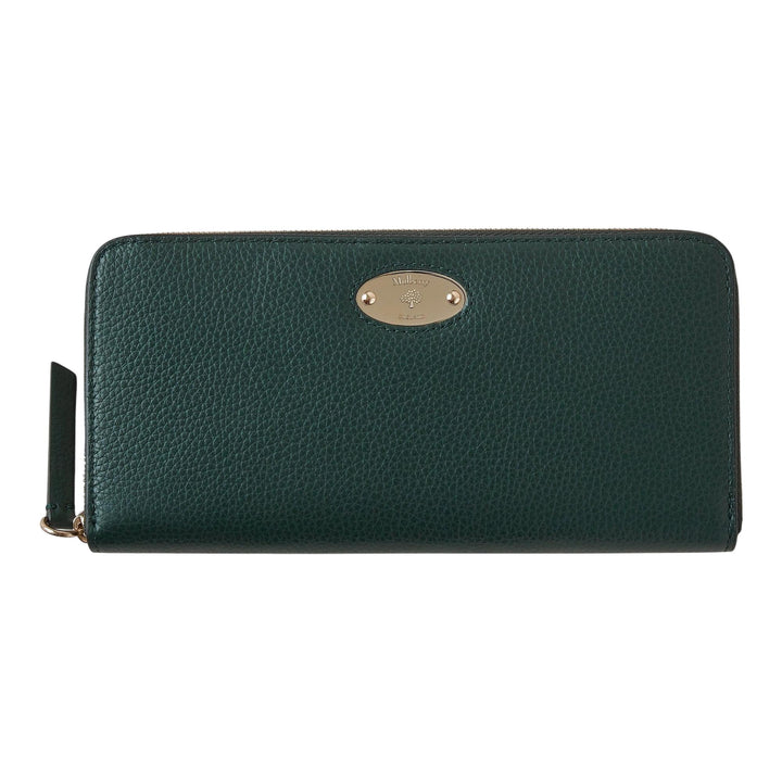 Club21 - Mulberry - Mulberry Plaque 8 Credit Card Zip Purse Mulberry Green Small Classic Grain - LONG WALLETS - Mulberry Green