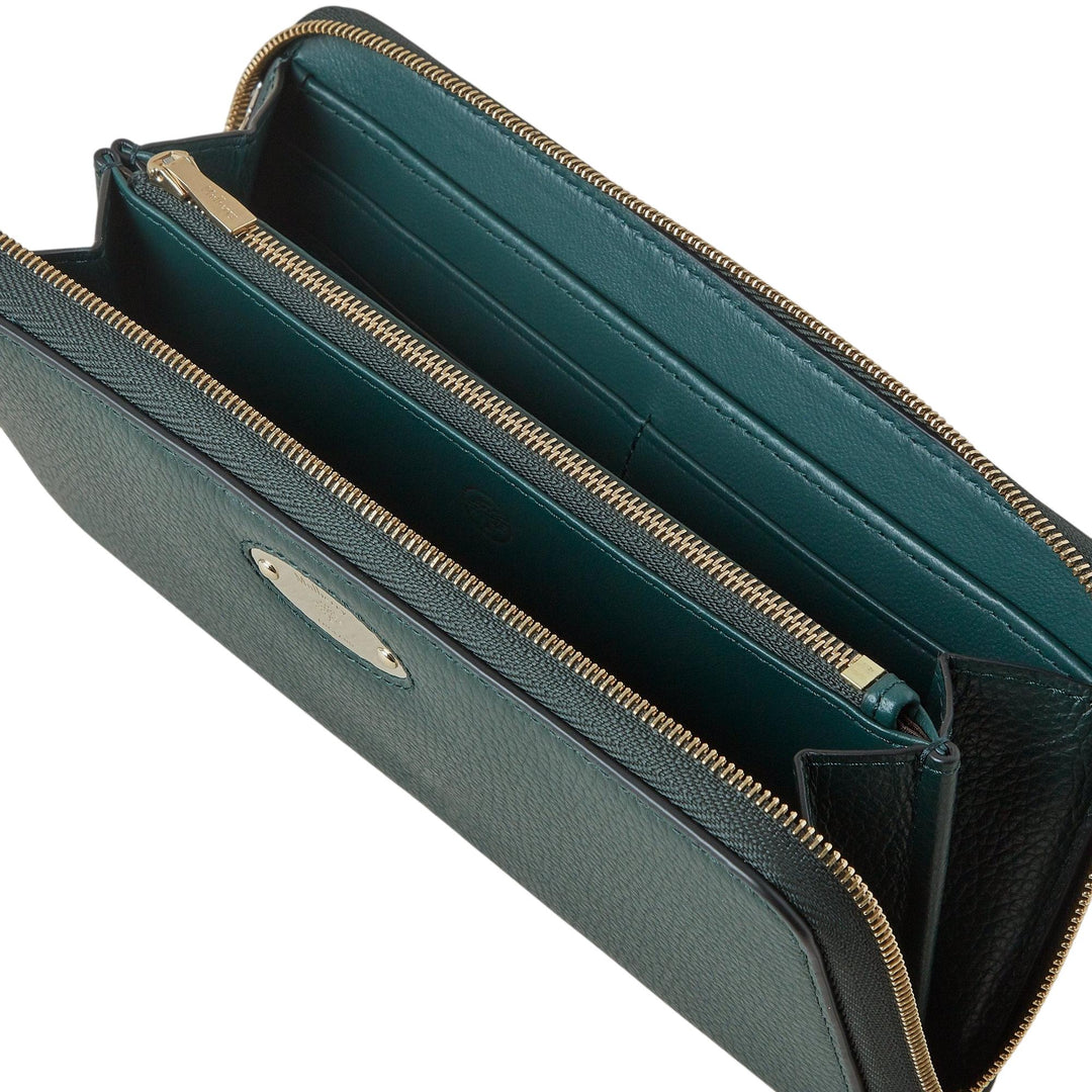 Club21 - Mulberry - Mulberry Plaque 8 Credit Card Zip Purse Mulberry Green Small Classic Grain - LONG WALLETS - Mulberry Green