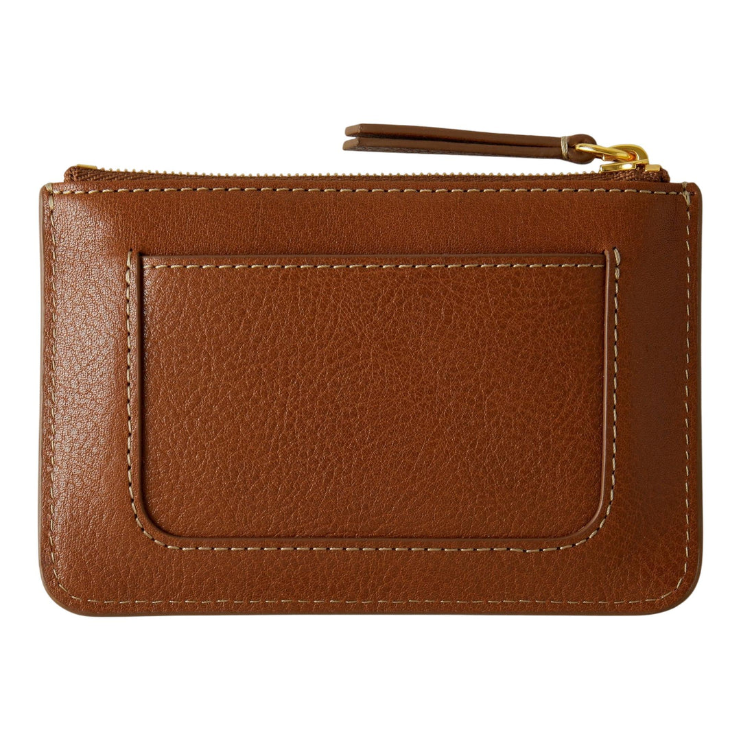 Club21 - Mulberry - Mulberry Plaque Small Zip Coin Pouch Oak Nvt - COIN POUCHES - Oak