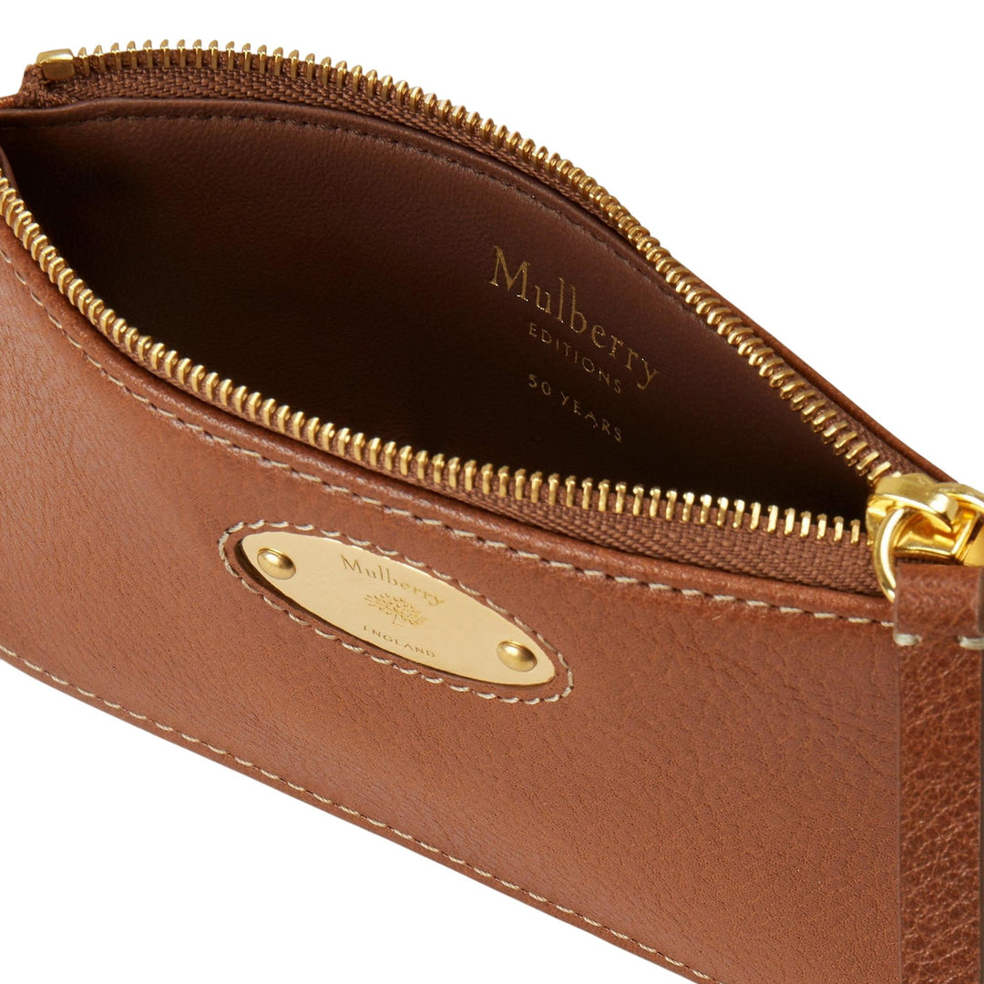 Club21 - Mulberry - Mulberry Plaque Small Zip Coin Pouch Oak Nvt - COIN POUCHES - Oak
