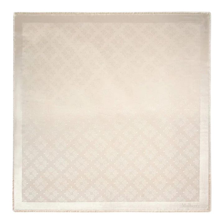 Club21 - Mulberry - Mulberry Tree Square Cashmere Taupe Cotton Silk Blend - SCARVES - Green