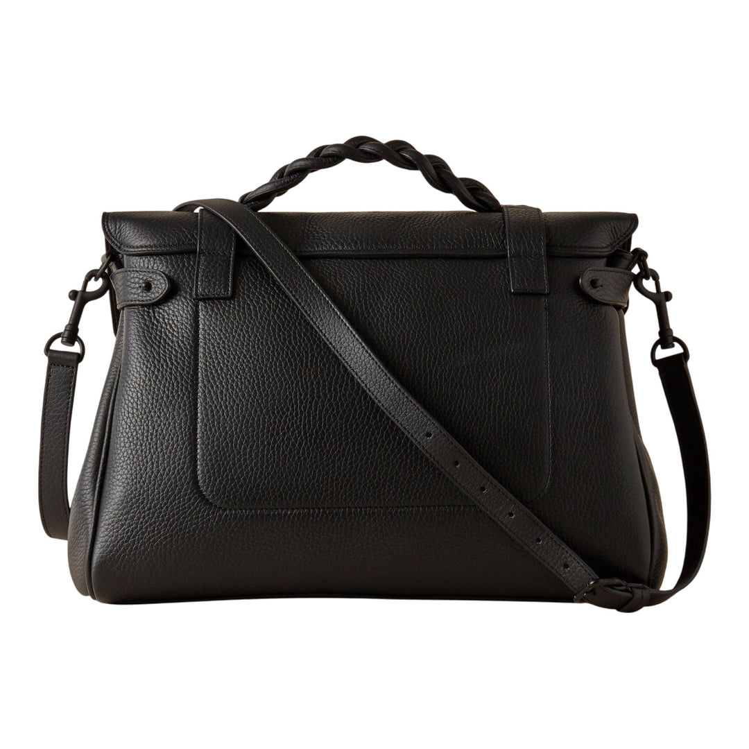 Club21 - Mulberry - Oversized Alexa Heavy Grain - LARGE TOP HANDLE - Black