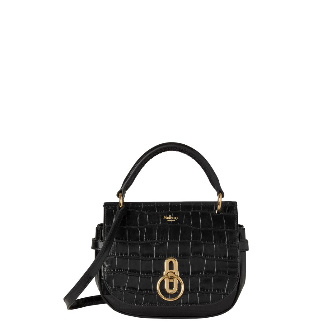 Small Amberley Satchel Top Handle Shiny Small Croc