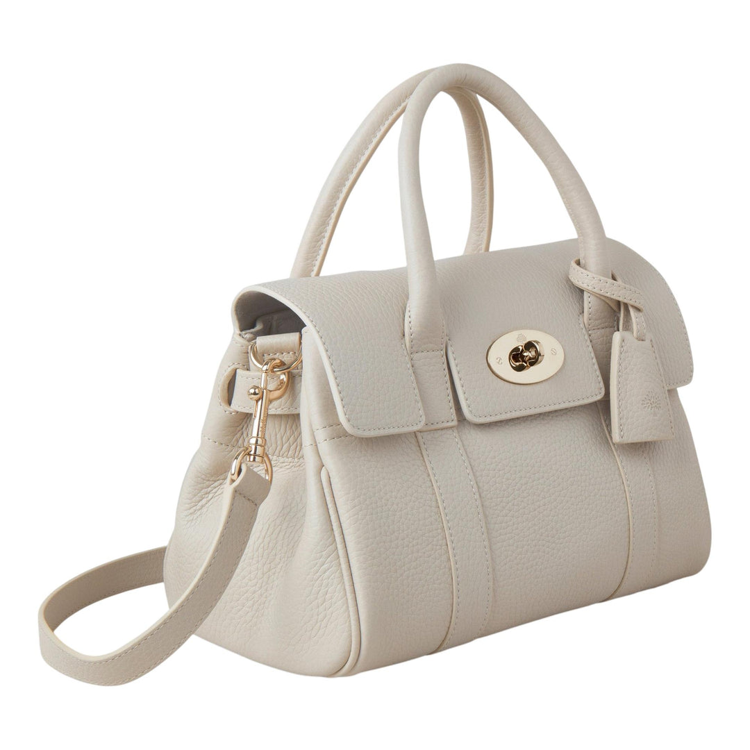 Club21 - Mulberry - Small Bayswater Satchel Heavy Grain - SMALL SHOULDER BAGS - Off-White