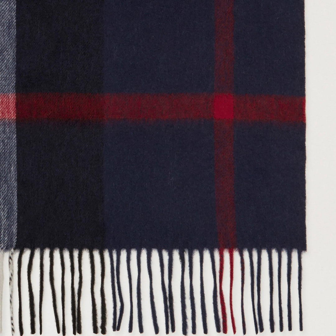 Club21 - Mulberry - Small Check Merino Wool Scarf Night Sky & Lancaster Red Merino Wool - SCARVES - Nightsky-Lancasterre