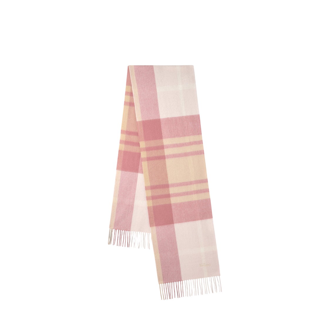 Small Check Merino Wool Scarf