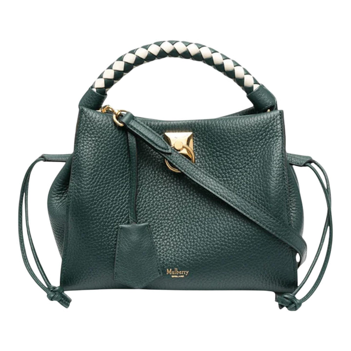 Club21 - Mulberry - Small Iris Heavy Grain (Mulberry Green & Chalk) - SMALL TOP HANDLE - Mulberry Green & Chalk