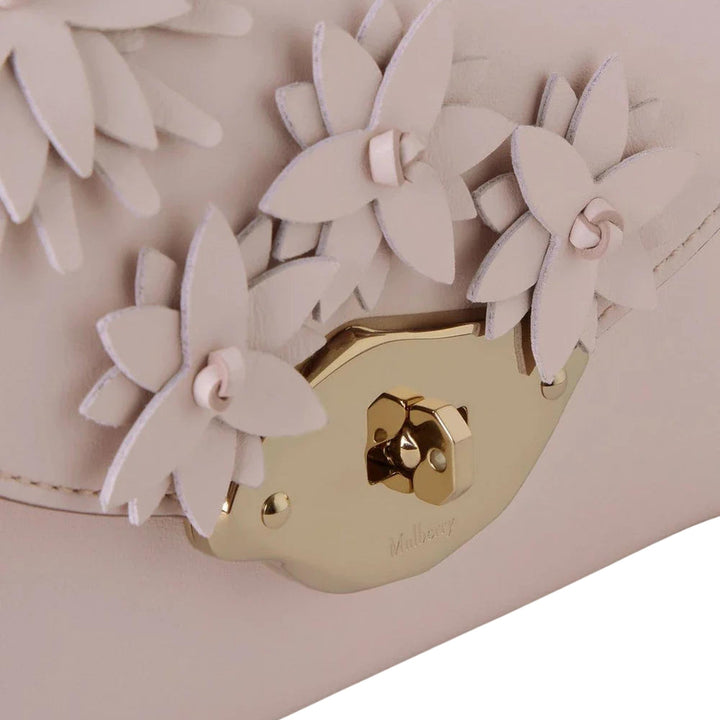 Club21 - Mulberry - Small Lana Top Handle Blossom Pink High Gloss Leather & Flowers - HANDBAGS - Pink