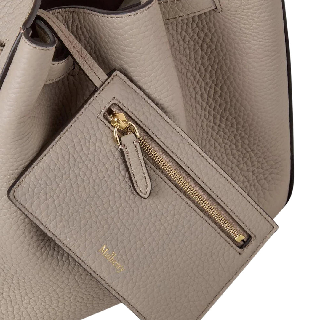 Club21 - Mulberry - Small Lyra Bucket Cashmere Taupe Heavy Grain - SMALL SHOULDER BAGS - Cashmere Taupe