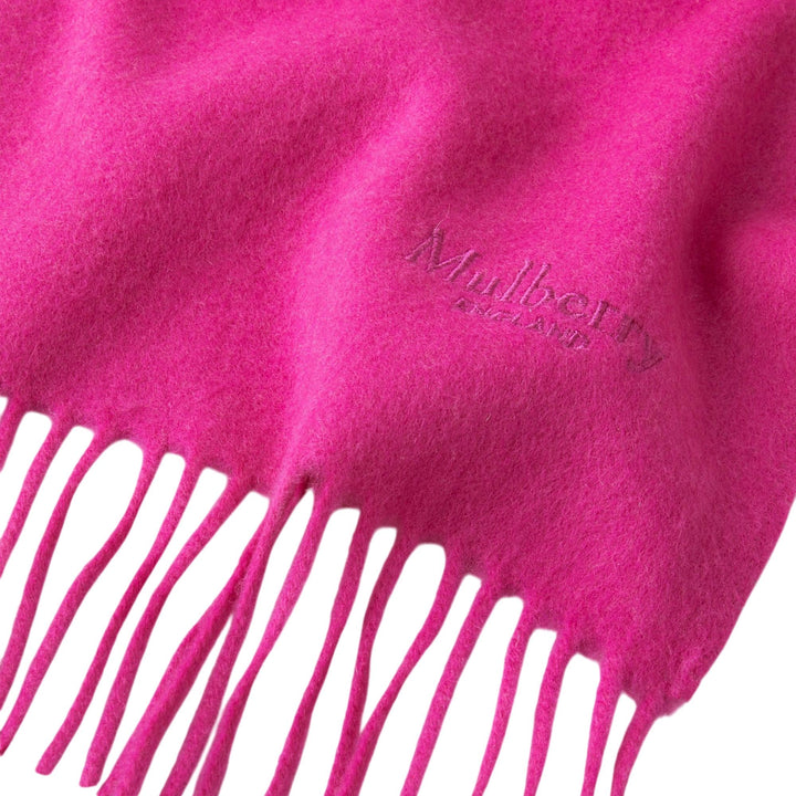 Club21 - Mulberry - Small Solid Merino Wool Scarf Mulberry Pink Merino Wool - SCARVES - Mulberry Pink