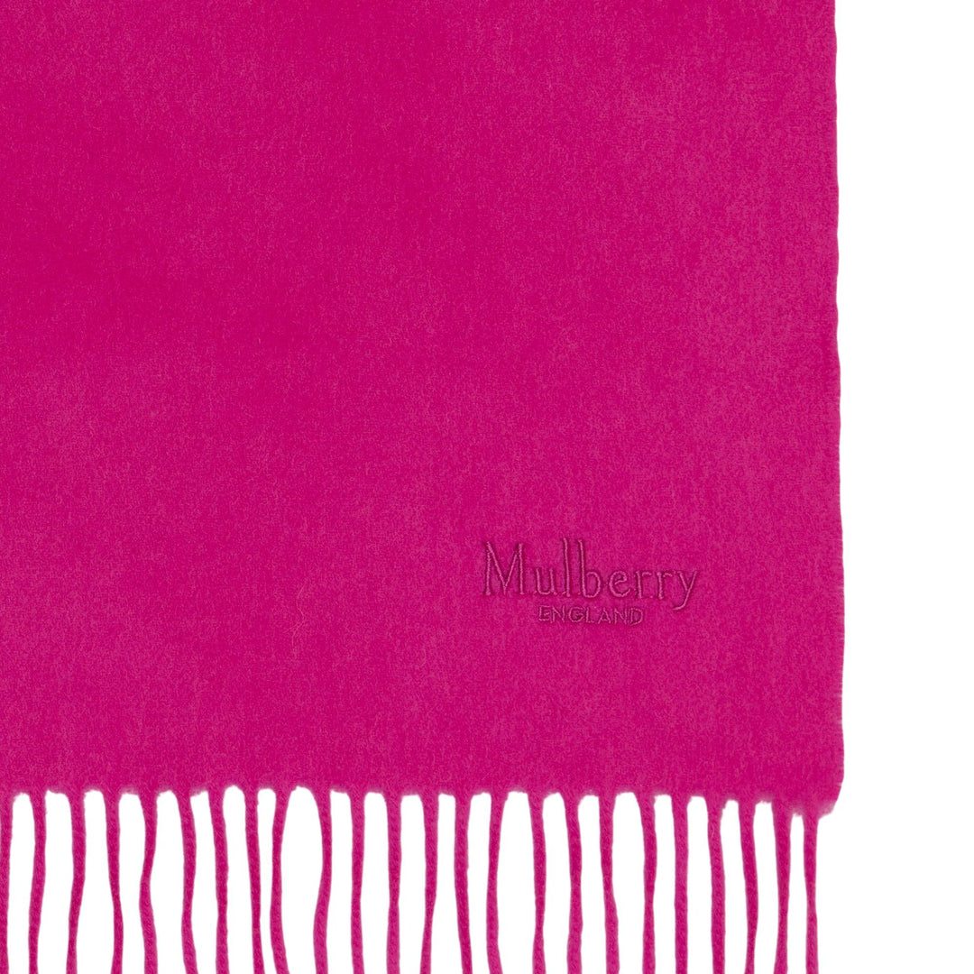 Club21 - Mulberry - Small Solid Merino Wool Scarf Mulberry Pink Merino Wool - SCARVES - Mulberry Pink