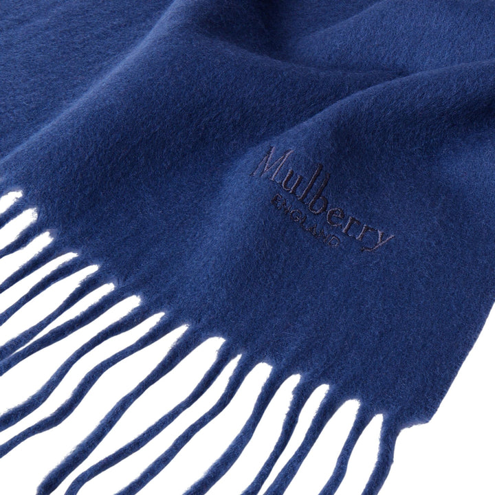 Club21 - Mulberry - Small Solid Merino Wool Scarf Stormy Blue Merino Wool - SCARVES - Stormy Blue