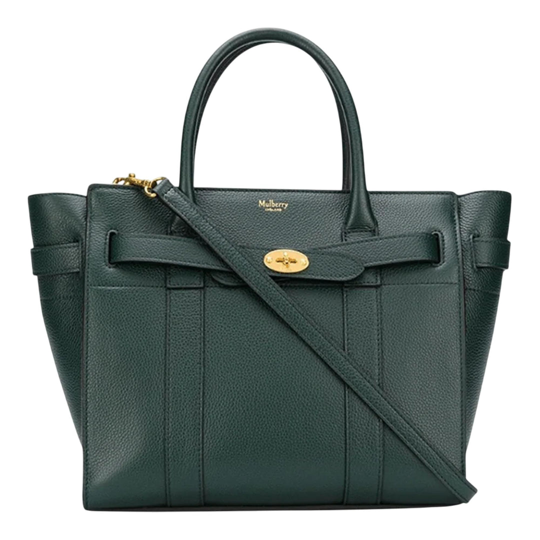 Club21 - Mulberry - Small Zipped Bayswater Small Classic Grain (Mulberry Green) - SHOULDER BAGS - Mulberry Green