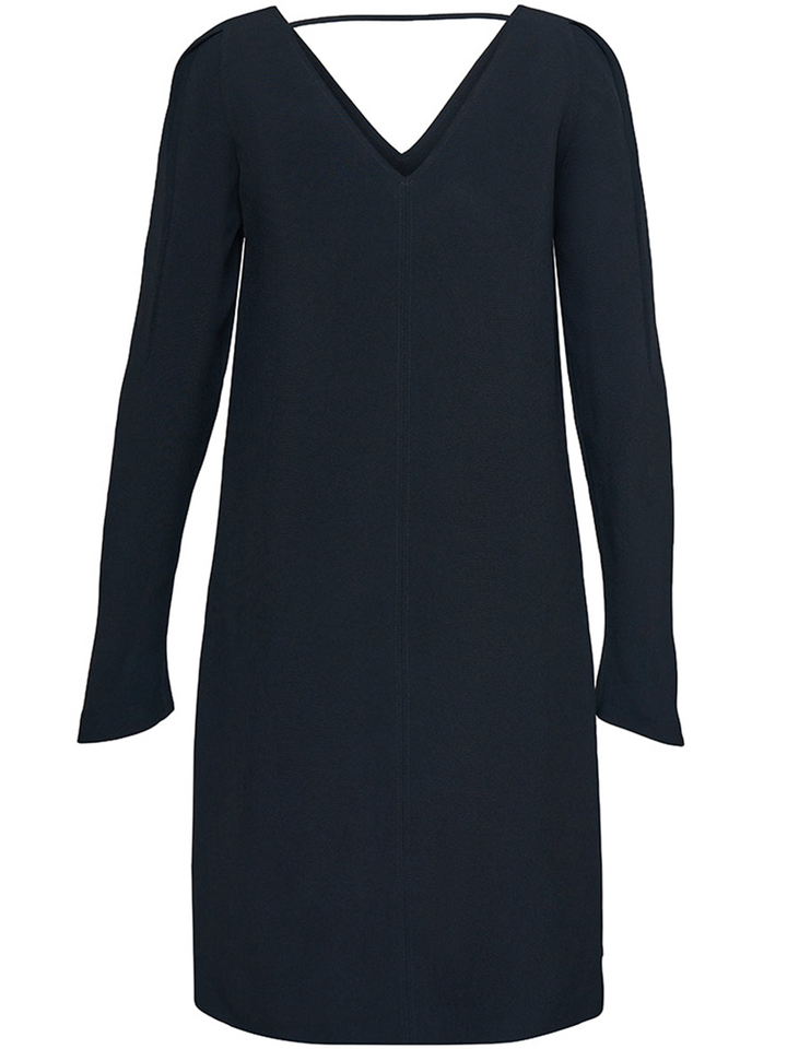 N21 Long Sleeve Dress With V Back Black 2