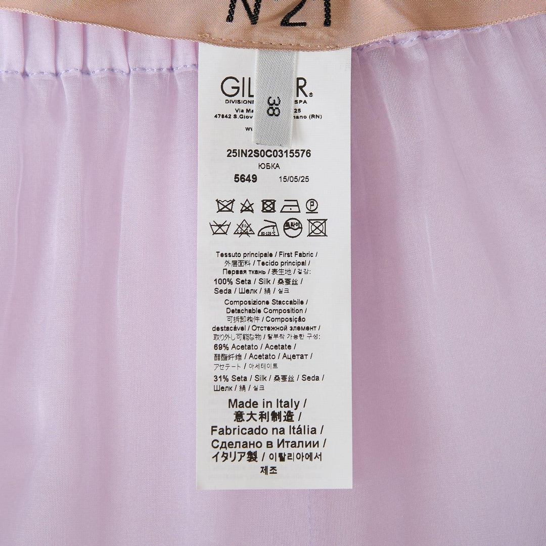 Club21 - N21 - Elastic Waist Silk Skirt - SKIRTS - Purple