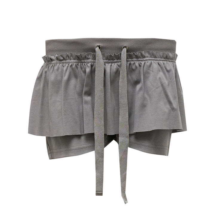 Ruffle Short Pants Light Gray