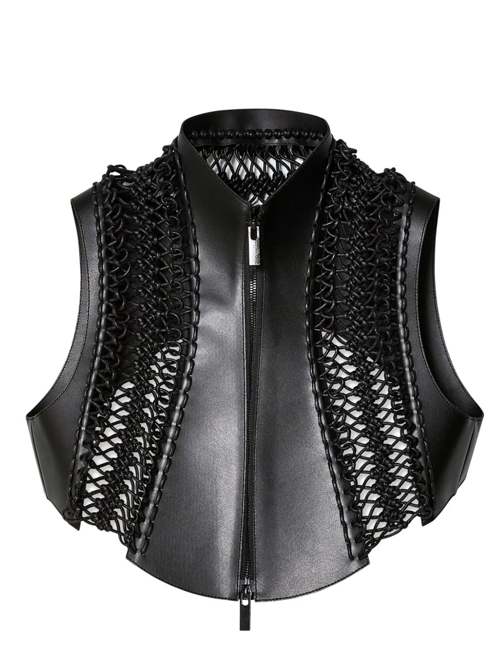 NOIRKEININOMIYA_SyntheticLeatherBondingVest_Black