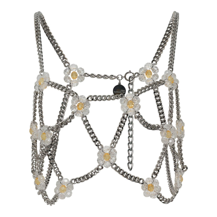 Club21 - Noir Kei Ninomiya - Beads X Chain Vest - VESTS - White