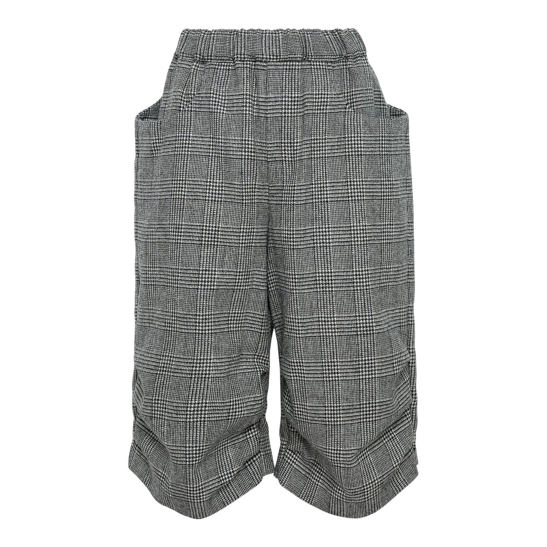 Club21 - Noir Kei Ninomiya - Checkered Pattern Wool Tweed Shorts - SHORTS - Black