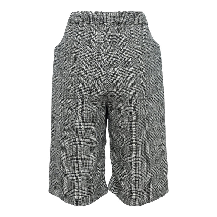 Club21 - Noir Kei Ninomiya - Checkered Pattern Wool Tweed Shorts - SHORTS - Black