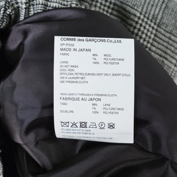 Club21 - Noir Kei Ninomiya - Checkered Pattern Wool Tweed Shorts - SHORTS - Black