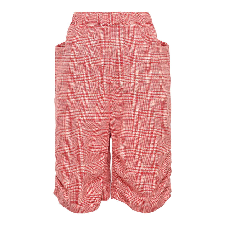 Club21 - Noir Kei Ninomiya - Checkered Pattern Wool Tweed Shorts - SHORTS - Red