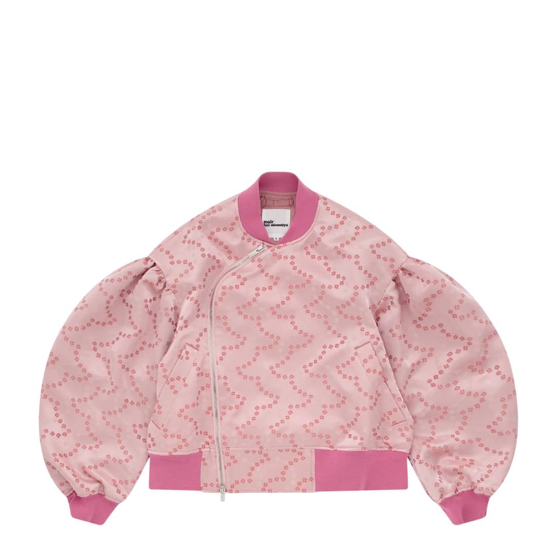 Floral Pattern Satin Jacket