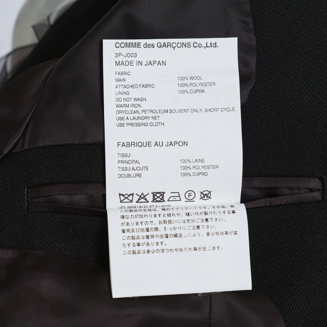 Club21 - Noir Kei Ninomiya - Wool Gabardine Polyester Jacket - JACKETS - Black