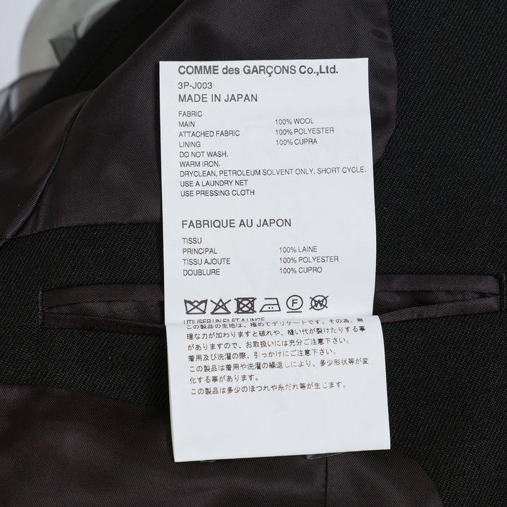 Club21 - Noir Kei Ninomiya - Wool Gabardine Polyester Jacket - JACKETS - Black