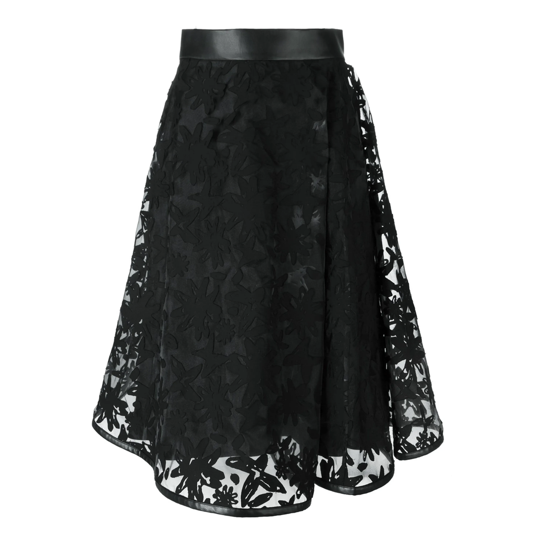 Wool Polyester Gabardine Skirt