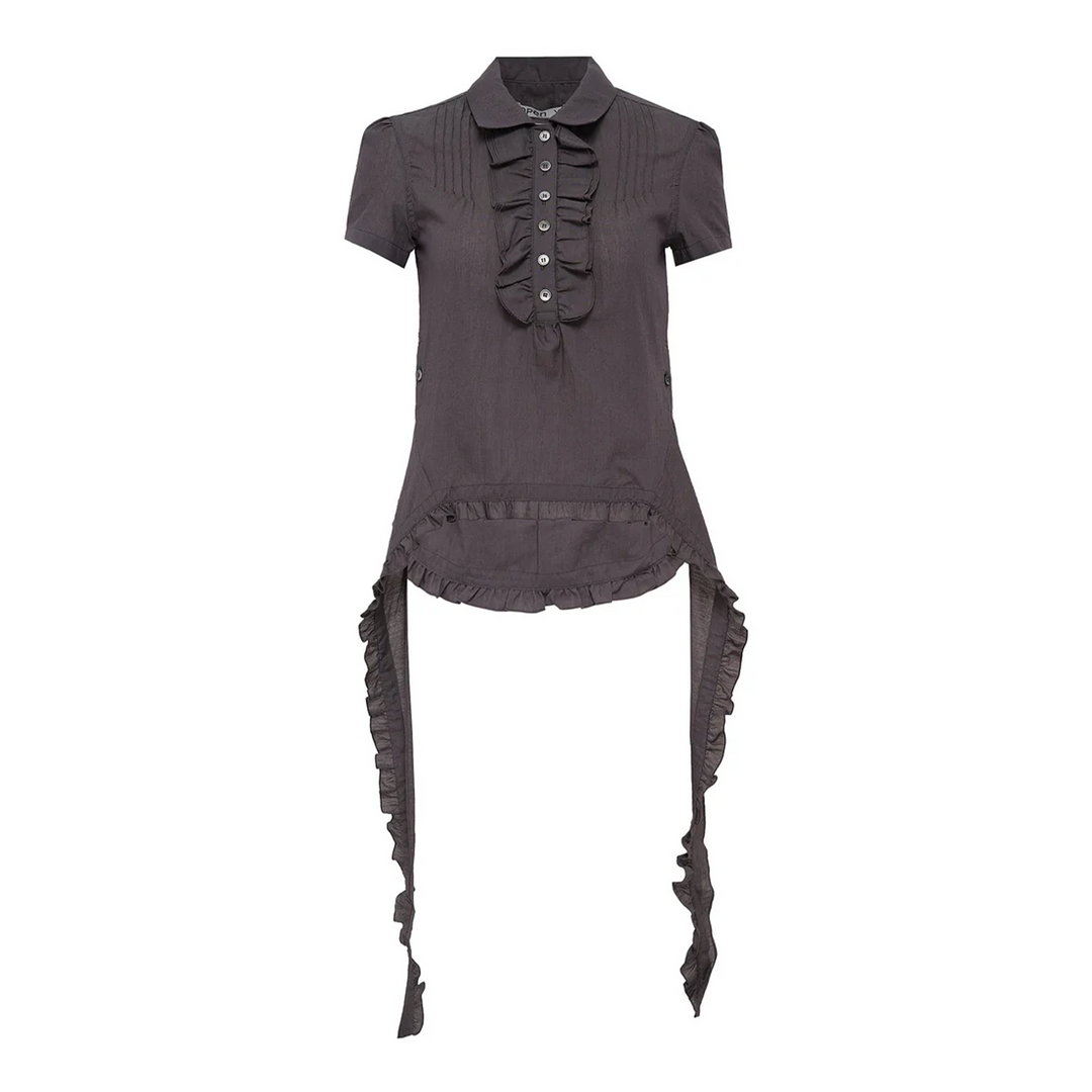 Ruffle Polo Shirt