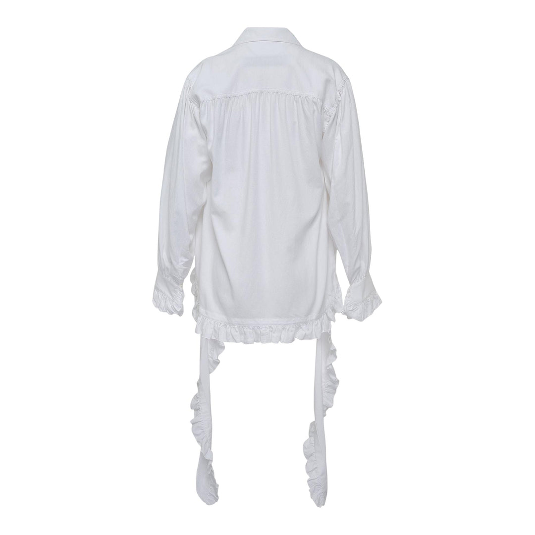 Club21 - OPEN YY - Ruffle Trim Blouse - WOVEN TOPS - White